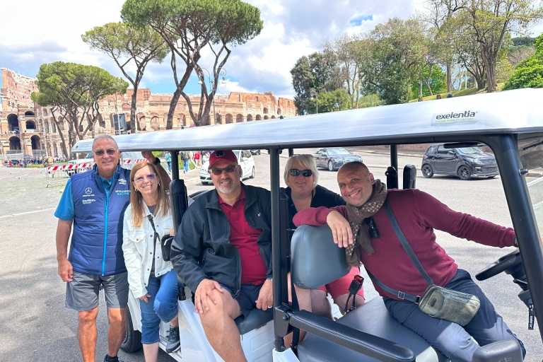Roma: recorrido turístico privado en carrito de golfTour con recogida y regreso al hotel.