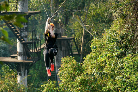 Angkor Zipline och Discover Highlight Angkor Wat med solnedgångPrivat tur