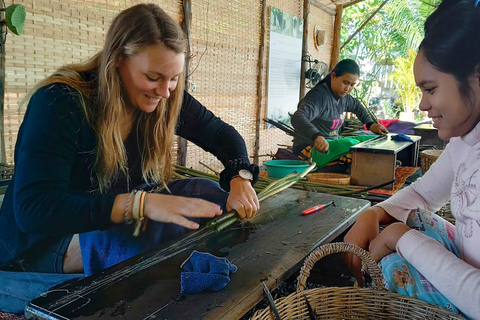Siem Reap: Village Tour with HeroRATs & Lotus Silk Farm Vespa Option + English Guide