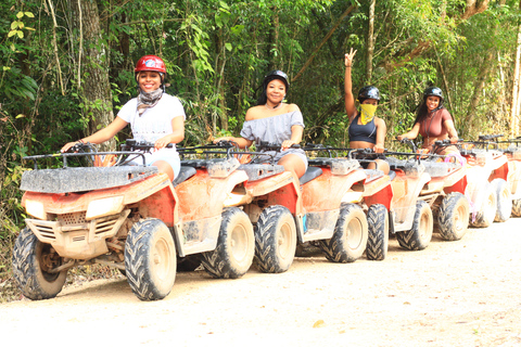 Au départ de Cancún, aventure en quad, en tyrolienne et en cénote avec collations