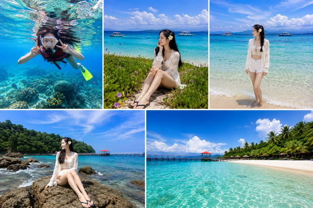 From DBKK Jetty: Round-Trip Mamutik Island Hopping Ticket