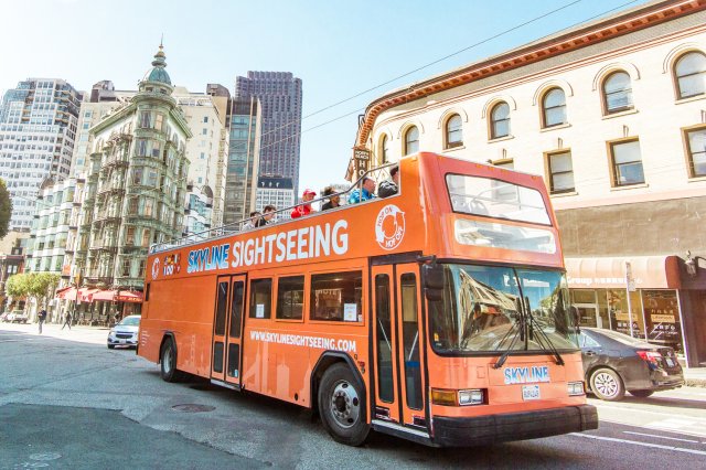 San Francisco: Tour in autobus Hop-on Hop-off con traghetto e Alcatraz