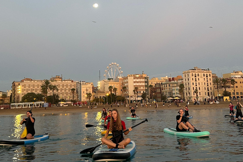 Barcelona: Sunset Paddle Surfing Session + Instructor + Photos Barcelona: Sunset Paddle Surf Outing + Instructor + Photos