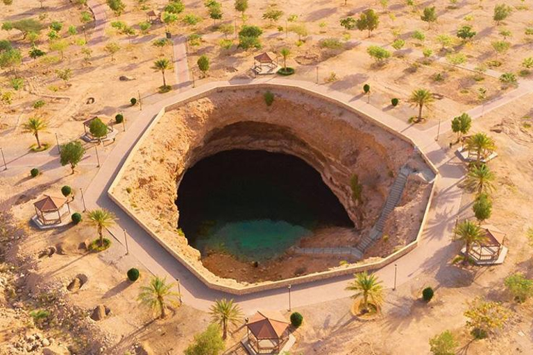 From Muscat: Private Wadi Shab & Bamah Sinkhole Day Trip Wadi Shab Adventure & Bamah Sinkhole –Oman’s Natural Wonders
