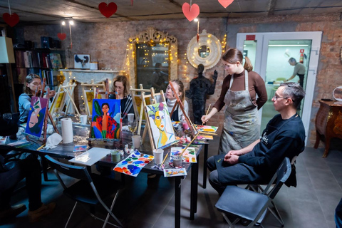 Dresden: Painting experience in the cozy ambience of Café Europa Cafe Europa: art workshop