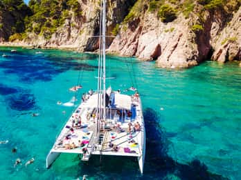Lloret de Mar: Catamaran Sailing Cruise with BBQ and Drinks