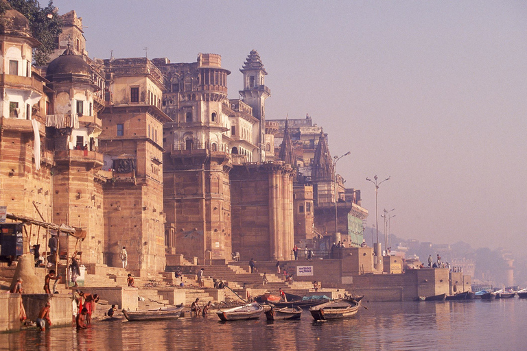 Tour di un giorno a Sarnath con gita in barca e Ganga AartiAuto + Guida + Ingresso + Giro in barca