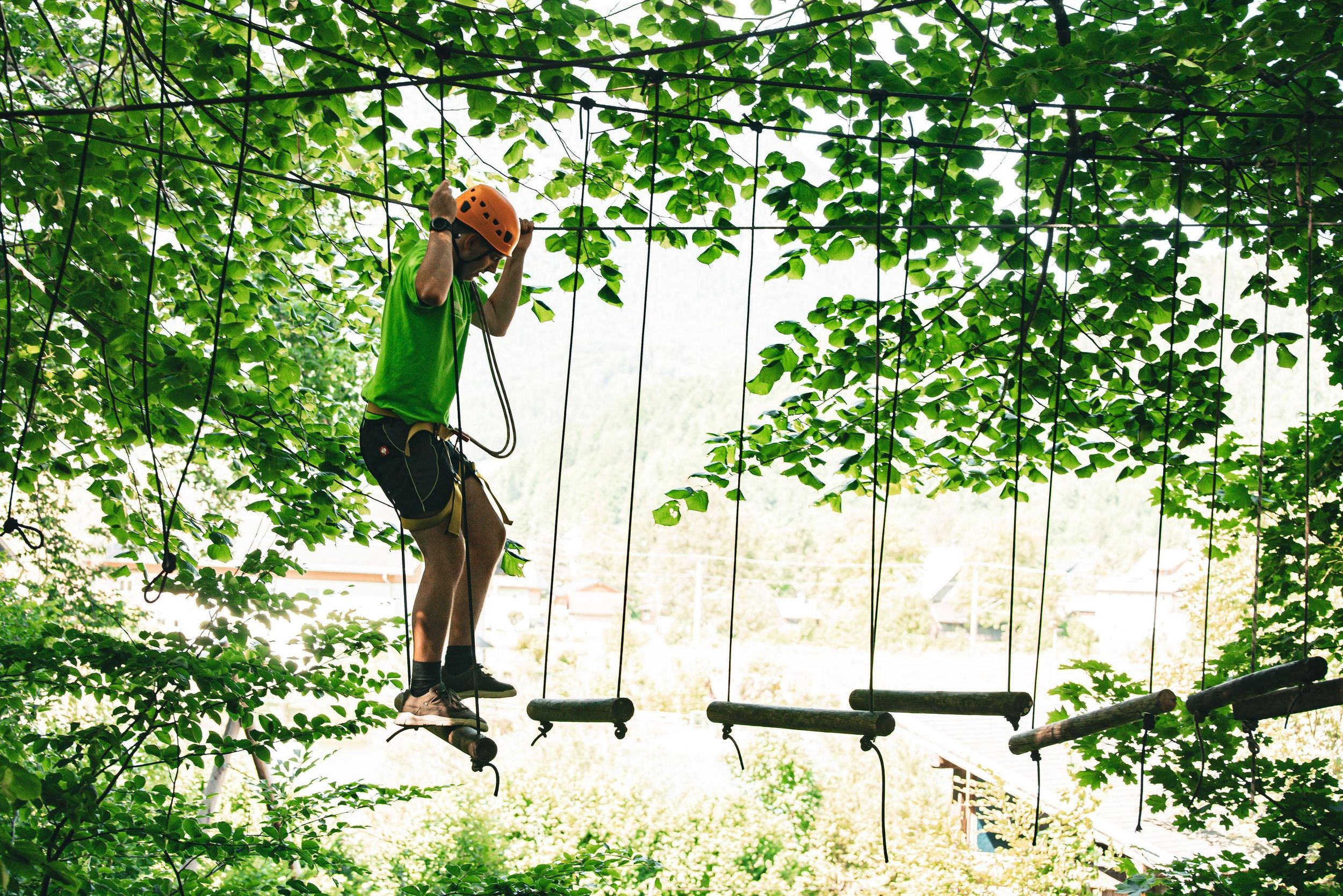 Geführte Tour Bad Goisern: Action im Seilpark - Hochseilgarten & Flying Fox
