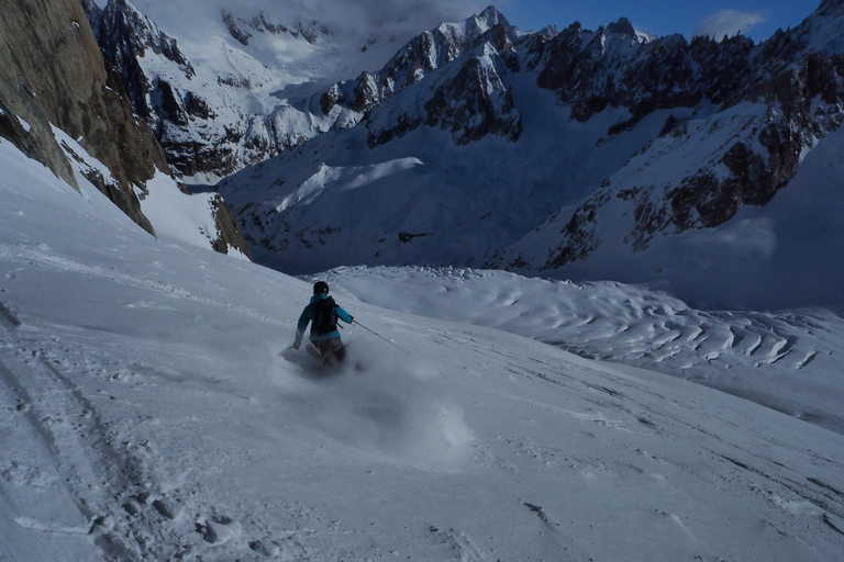 Chamonix: Descida de esqui Vallée Blanche com guia