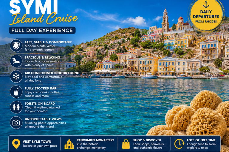 Rhodes: Symi & Panormitis Cruise- Easy & Free Hotel Transfer Rhodes: Symi & Panormitis Cruise With Easy Hotel Transfer