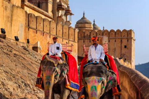 Jaipur: Antiguo y Nuevo Jaipur Tour de la ciudad de día completo en coche+guía