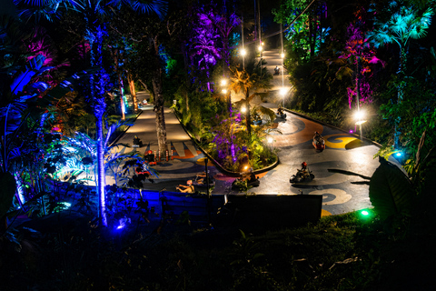 Phuket: Hanuman Luge Night Exclusive with Transfer or Dinner Luge 2 Rides + Dinner + Skywalk OR Luge Phone Head Mount