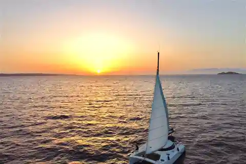 Catamaran Sunset tour La Maddalena Archipelago with aperitif