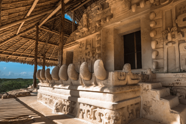 Z Riviera Maya: Wycieczka Ek Balam i Cenote z lunchem i odbioremZ Riviera Maya: Wycieczka, udogodnienia + lunch w pudełku + napoje