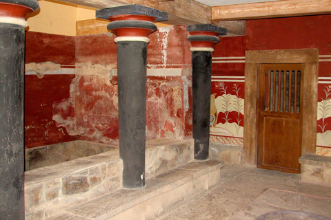 Vanuit Rethymno: Dagtrip naar het paleis van Knossos en de stad HeraklionVan Rethymno: Knossos Palace en Heraklion City Day Trip