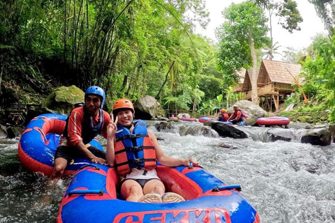 Bali: Waterfall Gorilla Cave ATV, Tubing Trip, Infinity Pool Double 250cc: Gorilla Cave ATV, Tubing - with Transfers