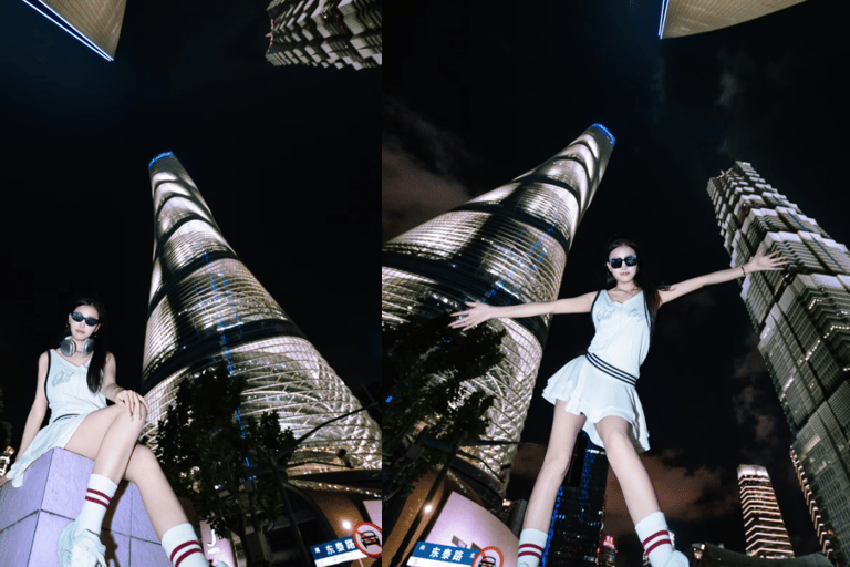 Shanghai: Night City View Photoshoot at Lujiazui