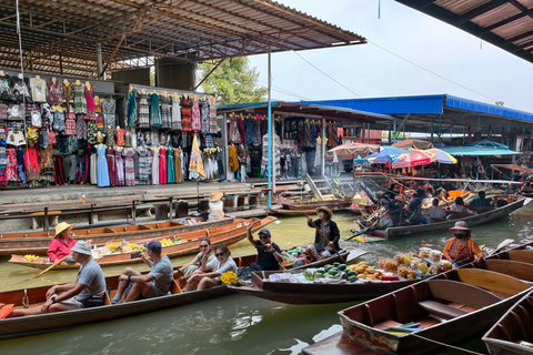Damnoen Saduak&Maeklong Private Tour｜Hotel Pickup｜BoatOption Damnoen Saduak Private Tour with Row Boat｜No Pickup