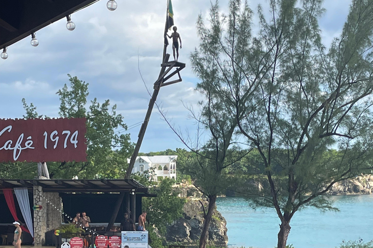 Z Montego: Blue Hole Mineral Spring i Rick&#039;s Cafe Tour