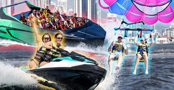 Surfers Paradise: Jet Ski, Parasailing & Jetboat Package