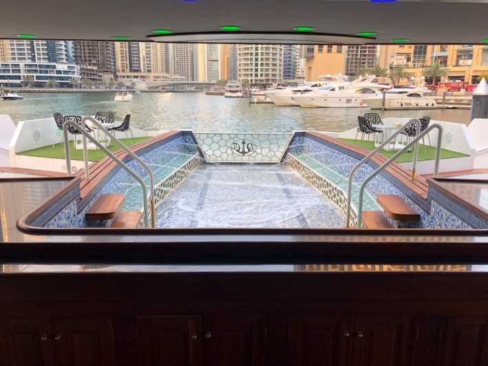 mega yacht cruise with buffet dinner dubai