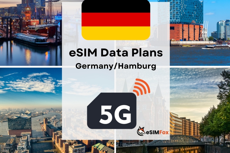 Hamburg : eSIM Internet Data Plan Germany high-speed 4G/5G Hamburg 1GB 7Days