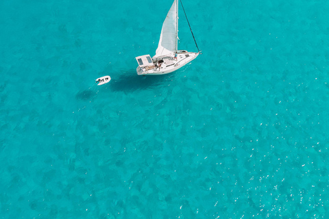 Ibiza: Passeio de barco à vela de dia inteiro para Formentera com remo