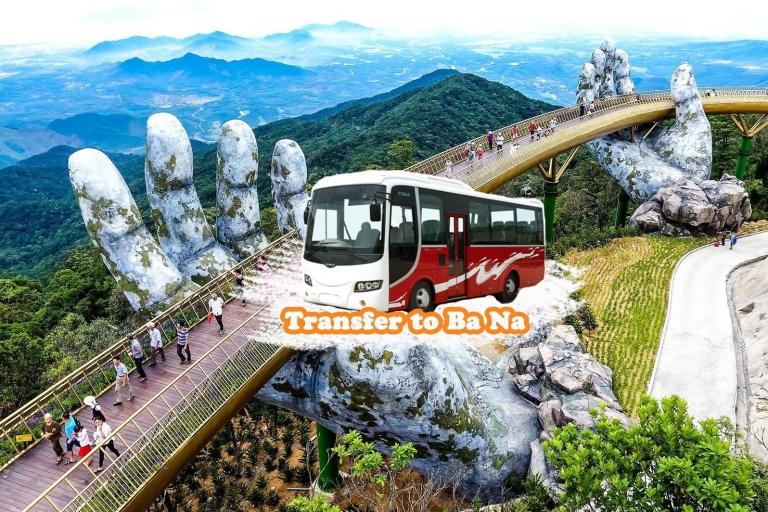 Da Nang: Transfer do Złotego Mostu na wzgórzach Bana Hills Opcjonalny przewodnikZ przewodnikiem – przejazd do Złotego Mostu na wzgórzach Bana Hills