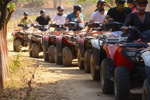 From Alanya: Hotel Pickup & Free Ride ATV Safari Adventure 1 quad for 2 people