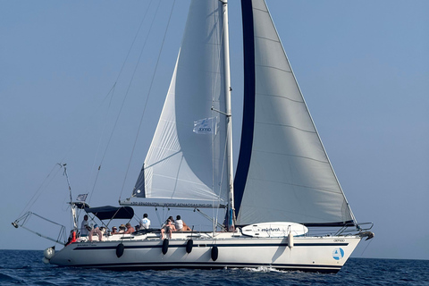 From Skopelos: Relaxed Open-Sail Day with Swimming & SUP Private Sailing Experience