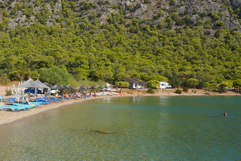 Athènes : Lac Vouliagmeni Corinthia, coucher de soleil et baignade dans l&#039;Héraion