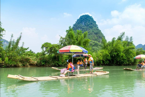 Guilin: Crown Cave, Yulong River Bamboo Rafting, Moon Hill