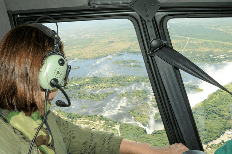 Victoria Watervallen: Helikoptervlucht (Luchtfoto van de watervallen)