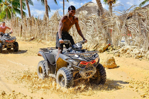 Excursion en Cuatrimoto y Cueva del Río, Playa de Macao Excursion en ATV Quads vista la Playa Macao