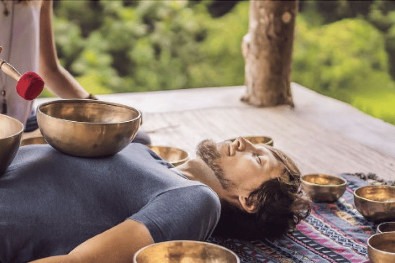 Bali: Ubud Sound Yoga & Energy Healing Experience Small Group with Meeting Point