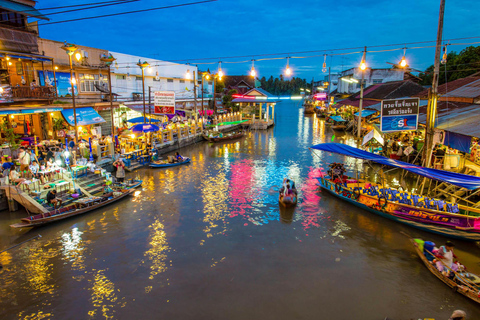 Desde Bangkok: Amphawa Floating Markets y Firefly Boat TourTour en grupo pequeño con recogida en el hotel