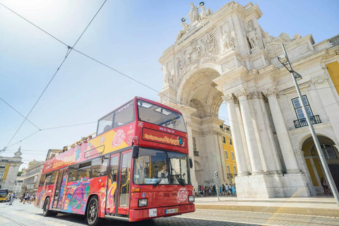 Lissabon: Hop-On/Hop-Off-Bustour Sightseeing-Bustour24-Stunden-Hop-On/Hop-Off-Bustour - Rote und Blaue Routen