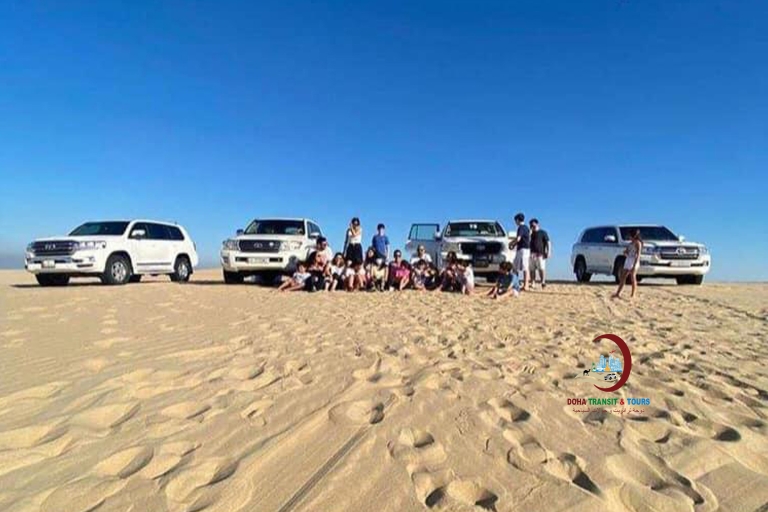 Desert Safari, Camel Ride, Sand Boarding, Inland Sea Visit Doha: Safari, Camel Ride, Inland Sea Transit Tours Adventure