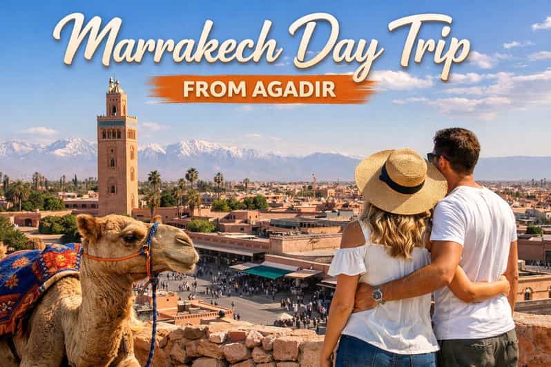 Au départ d'Agadir : Visite guidée de Marrakech avec un guide agréé - medina