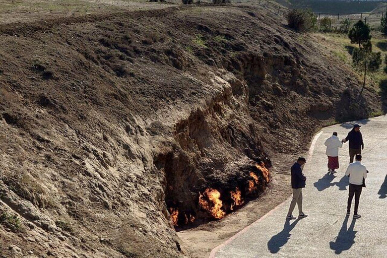 Baku: Gobustan, Mud Volcano, Fire Temple & Burning Mountain Group Tour without Entrance Fees