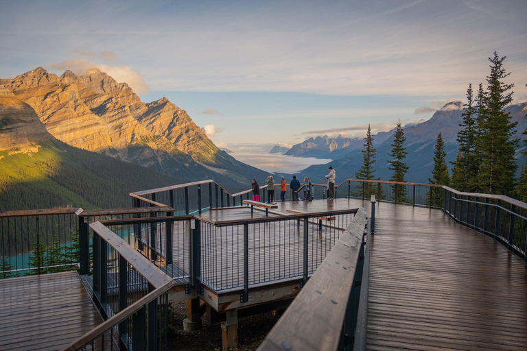 Champ de glace : glacier Crowfoot, lac Bow-Peyto et canyon Marble