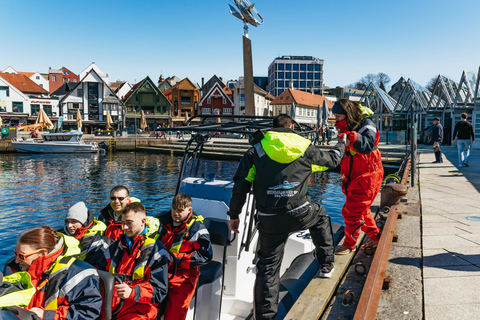 Au départ de Stavanger : Tour touristique en bateau pneumatique dans le Lysefjord