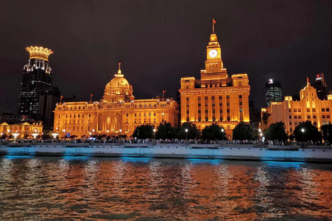 Incroyables lumières nocturnes de Shanghai : croisière sur le fleuve et transfert privé