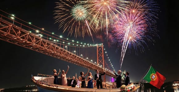 Lisbon: New Year’s Eve Fireworks Cruise with Open Bar