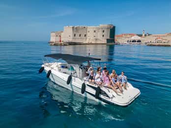 Au départ de Cavtat/Dubrovnik : Excursion en hors-bord dans les grottes bleues et vertes