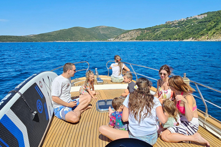 Budva Luxury Private Boat Tour with Snorkeling and SUP Budva: Private Traditional Boat Tour with Snorkeling and SUP