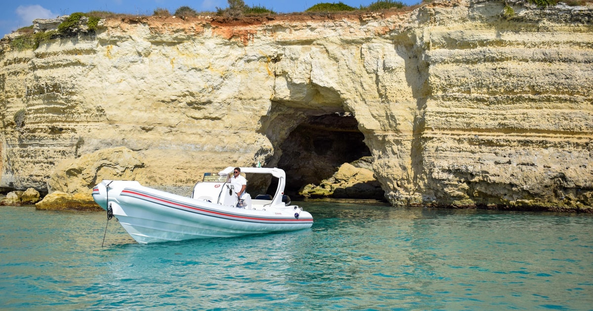 Otranto 2 godzinna wycieczka gumową łodzią na północne wybrzeże