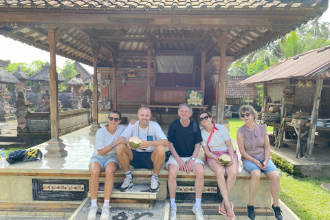 Ubud: Downhill-cykeltur med risfält, vulkan och måltidPrivat grupp