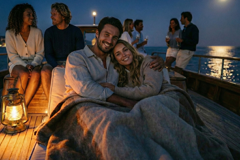 Ibiza: Dinner Ritual™ & Moonlight Boat Trip to the Old Town