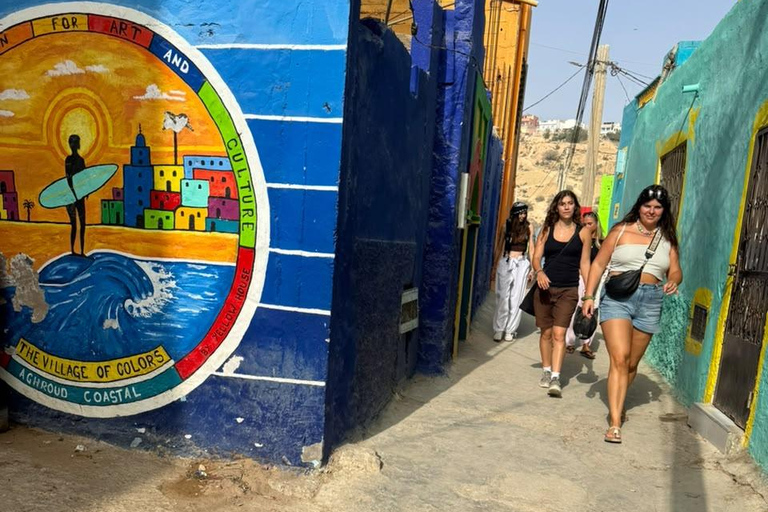 Agadir: Taghazout, Aghroud Village & Timlalin Desert Tour